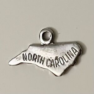 Vintage Silver North Carolina State Charm Pendant